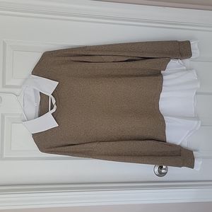 Lightweight faux shirt in sweater